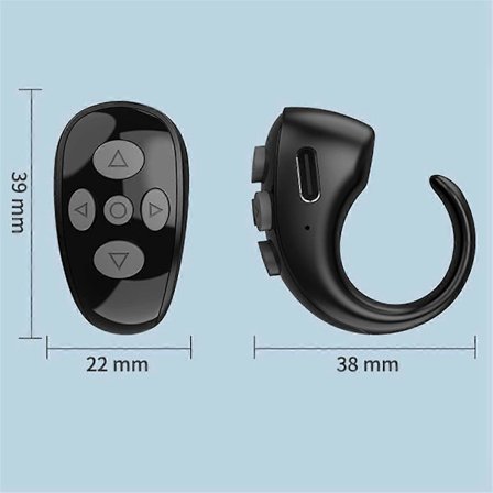 Ring Controller E-bog Side Vender Fjernbetjening til Tiktok Sort