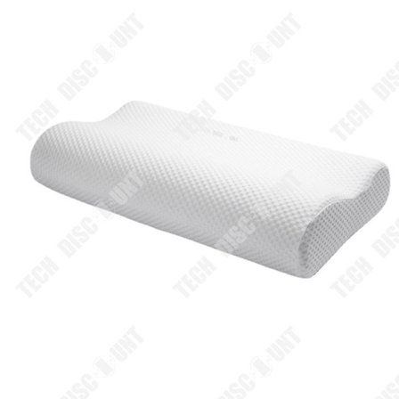 Cervikalpude - TECH DISCOUNT - Memory foam - Ergonomisk - 5cm-10cm - Hvid