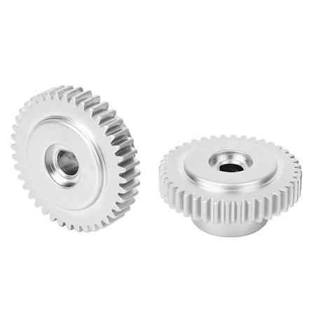 2 x Industrielle Metallroboter Gear 40 Tenner D-Hull 6mm Senter US 6-32 Gjengetråd