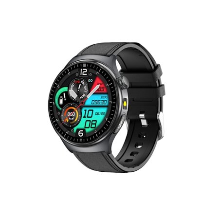 IP68 Vedenpitävä Älykello EKG:llä, Sykemittarilla ja Veren Happisaturaation Mittauksella Black