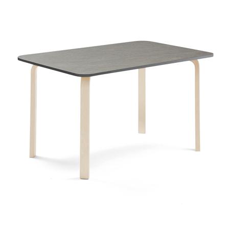 Tisch ELTON, 1400x800x710 mm, Linoleum dunkelgrau, Birke