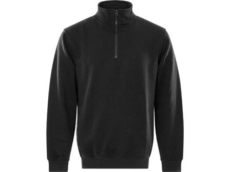 FRISTADS Sweatshirt halfzip 1737 sv 3XL - Lyreco - Arbetskläder - Arbetströjor - Sweatshirts och koftor