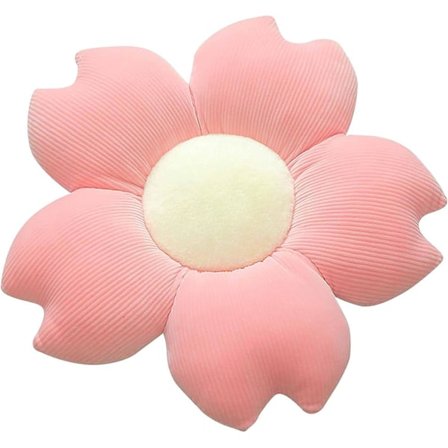 Pehmoinen kukka lasten lattiatyyny, pehmoinen kukkamuodon koristetyyny, mukava kukkamuodon istuintyyny, vaaleanpunainen kirsikkakukatyyny