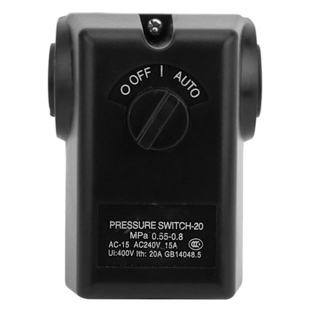 AC240V 8 kg Luftkompressorpumpe 4-vejs trykafbryder præcisionskontrol