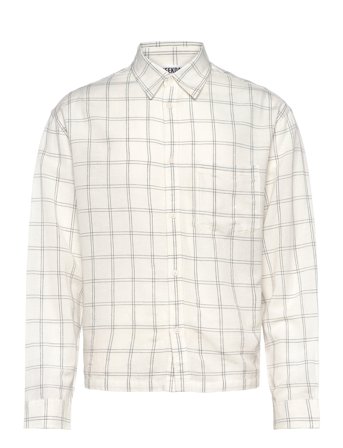 Weekday Oversized Boxy Linen Shirt - White - XS