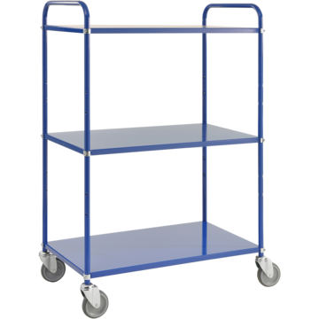 Lätt Hyllvagn Hög 3 Plan Broms