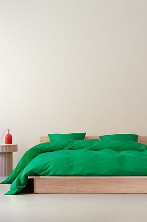 Jotex - Påslakanset Dubbelsäng Ekologisk Smaragdgrön ZACK - Köp Dubbelsäng hos Jotex