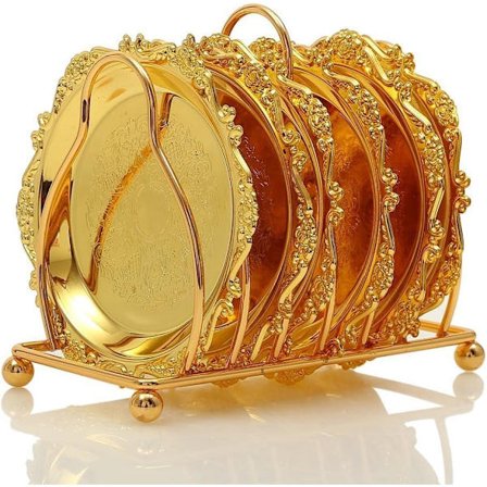 Dryckesunderlägg 6 st kreativa dryckesunderlägg med dekorativ hållare