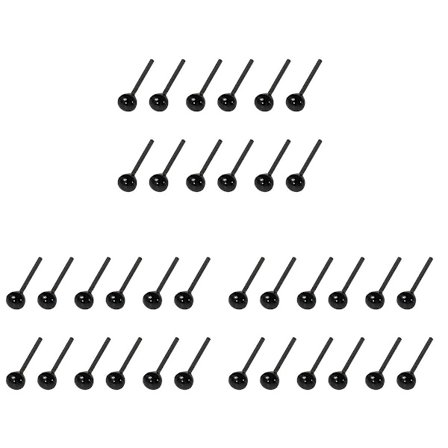 600 par gör-det-själv-djurögon svart ögon glasöga för gör-det-själv plyschleksak Scrapbooking-hantverksprojekt-4mm