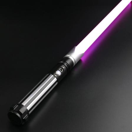 Metallfäste Tung Duellering Smidig Swing Ljussabel FOC Blaster Lock Up Färgbyte Force FX 10 Set Soundfont Boy Toys TSK-E02 blacks Premium RGB