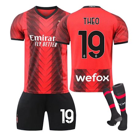 Nytt AC Milan Home Student Training Vuxen Set Sports Team Kit