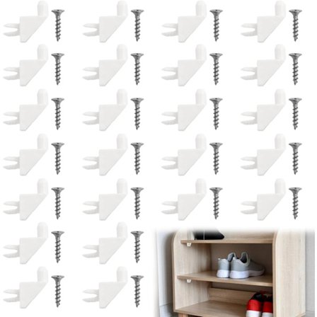 24 kpl Hyllynkannattimia, Hyllynkannatin 101558 Yhteensopiva IKEA PAX KOMPLEMENT -sarjan kanssa, Korvaava hyllynkannattimen kiinnitys, 