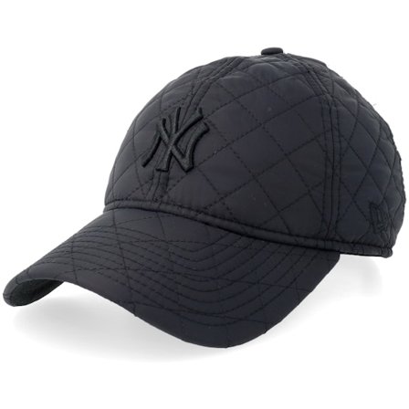 New Era - Negro unconstructed Gorra - New York Yankees Womens Padded 9TWENTY Black/Black Dad Cap @ Hatstore