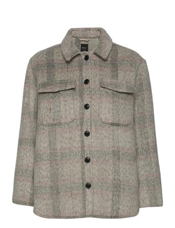 Onlkawi L/S Check Shacket Pnt Grey ONLY