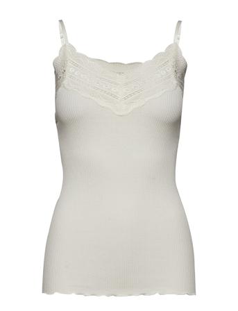 Strap Top W/ Lace White Rosemunde