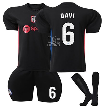 2024-2025 Barcelona Bortefotballdrakt for barn og voksne nr. 6 Gavi - Perfekt