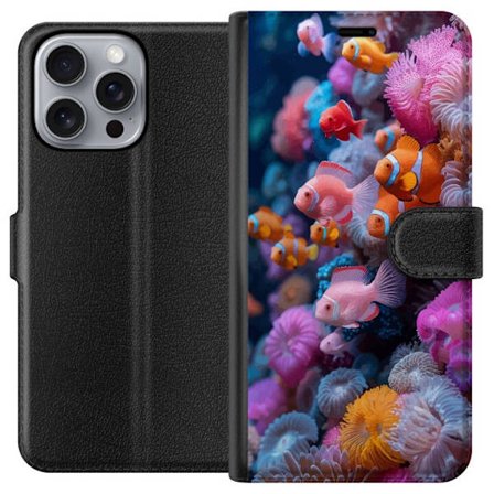 Kompatibelt Plånboksfodral till Apple Apple iPhone 16 Pro Max Fisk Korall Hav Ocean Underwater