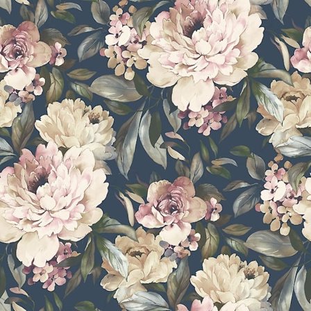 Holden Decor Gardenia Navy Tapet 36072