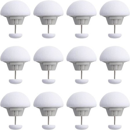 12 st vita svamp täcke klämmor, halkfria täckesklämmor för att hålla täcket på plats, täcke