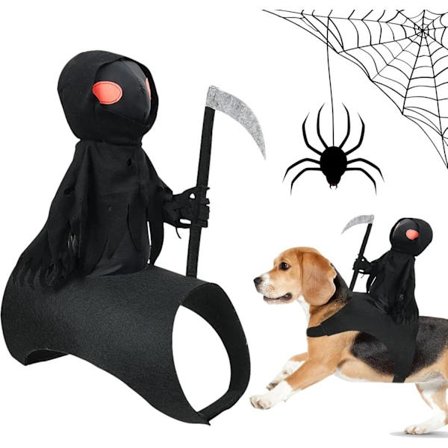 Halloween Hundekostume Hundekostume Kattekostumer Hunde Halloween Kæledyrskostume Manden med leen Cosplay Kostume til Små, Mellemstore Katte og Hunde 