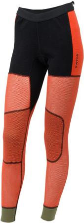Aclima - W's Woolnet Hybrid Longs Jet Black/Poinciana/Capulet Olive- Kerrastohousut - Naisten