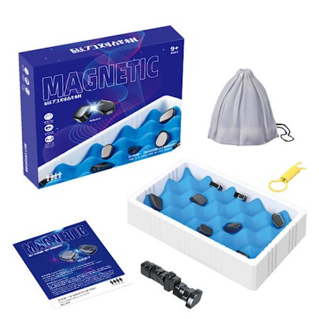 Magnetiskt schackbräde för barn - Utbildande koncentrationsspel med magnetiska stenar