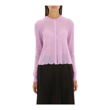 Tory Burch, mohair crewneck cardigan Paars, Dames, Maat:S