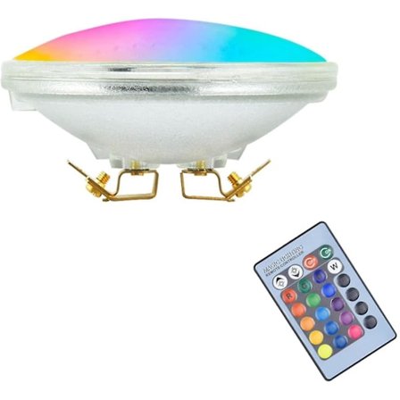 LED-poolbelysning PAR36 RGB 0,04W Inbyggd Poolspotlight 12V med Fjärrkontroll Poollampa