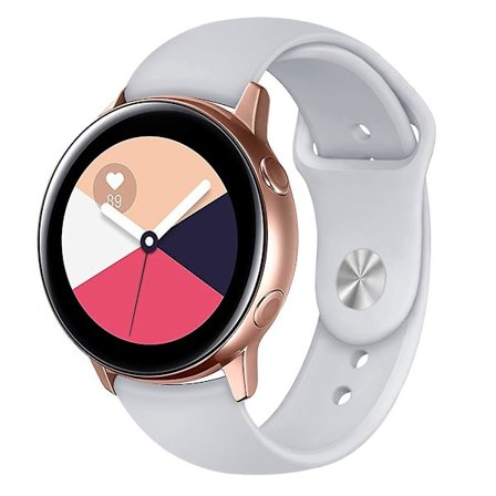 Til Samsung Galaxy Watch Active2 Bluetooth-version 40mm Smart Watch Solid Color Silikonurrem
