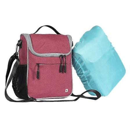 RHINOWALK RK18995 Sykkel front- og bakre bagasjebrett oppbevaringsveske sammenleggbar sykkel sparkesykkel styre hengende veske (rosefarge)