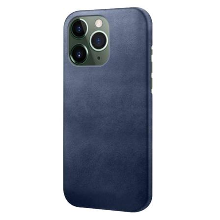 Textured Pu Leather Coated Pc Iphone 14 Pro Max Skal - Blå Blue