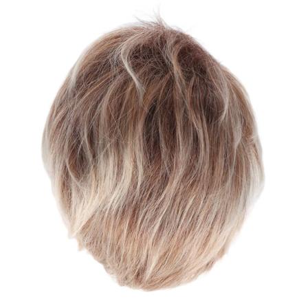 Kort syntetisk parykk for kvinner, lagdelt, rett, fluffy, varmebestandig, myk, justerbar