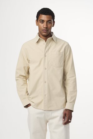 Verner 5379 Overshirt Herr Vit Ekologisk Bomullsblanding