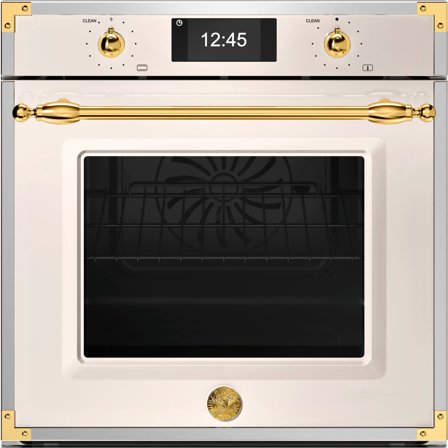 Bertazzoni F6011HERVPTAG Inbyggnadsugn Heritage Pyro & Steam, elfenbensvit/guld | Vitvaror > Ugnar > Kombiugn | Bagaren och Kocken