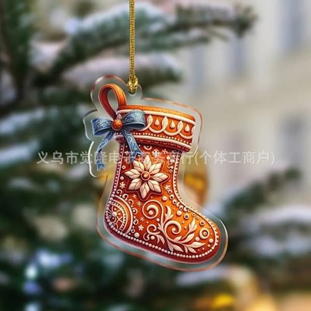 Platt hängande julgransdekoration kopp bokhylla hänge