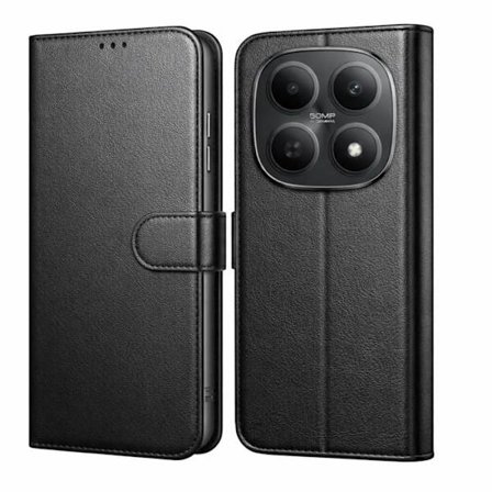 Xiaomi Poco M8 5G - Musta Lompakkokotelo Magneettisuljenta, Korttitila Phonillico