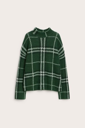 Kappahl | Sweter z dzianiny we wzory Ciemnozielony S | Ciemnozielony