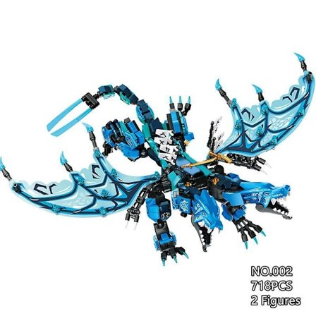 718pcs Sea Ocean Ninja Dragons Fire Dragon Knight Model Kai Jay Figures Building Blocks Kids Toys Bricks Gift For Children Boys