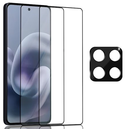 2-Pack Motorola Moto G86 Power Skærmbeskyttelse & 1-Pack linsebeskyttelse - Hærdet Glas 9H - Super kvalitet 3D