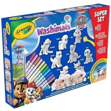 Washimals - Mina målardjur - CRAYOLA - Superset 8 Paw Patrol-djur - Från 3 år