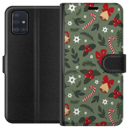Samsung Galaxy A51 Tegnebogsetui Glædelig Jul mønster