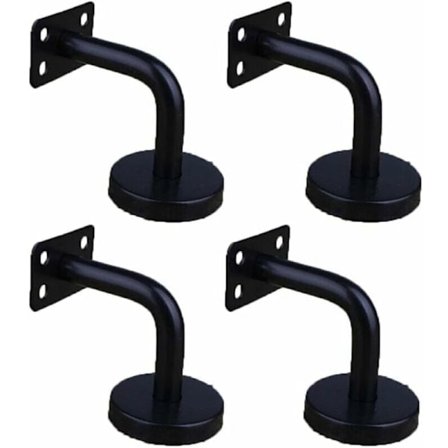 4-pakning rustfrie rekkverksfester for veggmontering av trapperekkverk, rekkverksfester, trapperekkverk, veggfester (flat plate 60x60mm)