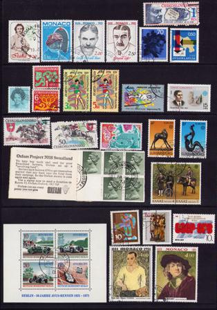 Europæiske lande - Frimærkepakke - Stemplet