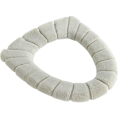 WC-istuimen pehmuste - Talvella lämmin, joustava, venyvä WC-istuimen pehmuste, uudelleenkäytettävä, pestävä matto - Beige