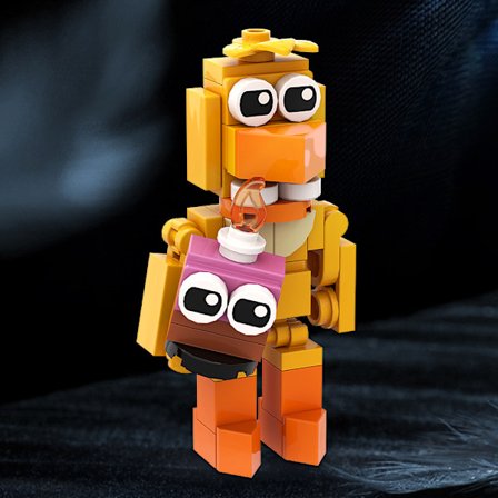 MOC Security Breach Leksaksbjörn Byggklossar Set från Skräckspelskollektionen