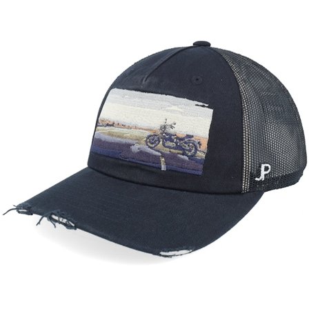 Jim Pilleus - Preto trucker Boné - Rider Black A-Frame Trucker @ Hatstore