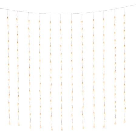 Konstsmide 4052-803 Ljusslinga gardin av droppar, amber 200x200 cm, Belysning
