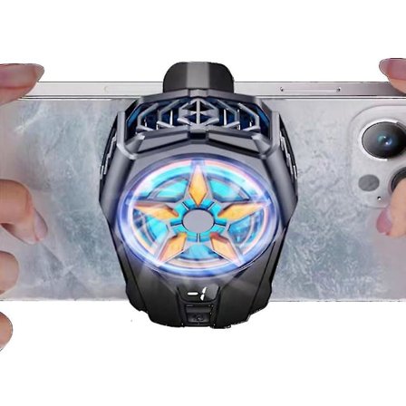 Telefonkjøler, telefonkjølevifte for spill som passer til alle smarttelefoner, mobiltelefonradiator med LED-temperaturvisning for Tiktok Live 