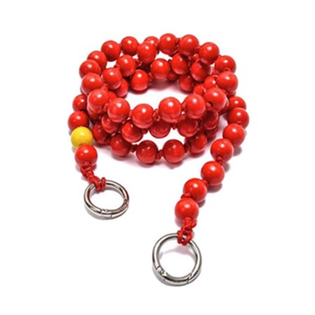 Fargerik telefonlenke i tre med moteriktig crossbody-design og fargerike perler for ekstra stil (h})