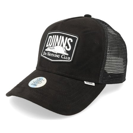 Djinns - Zwart trucker Cap - Hft Cap Dnc 3.0 Hairy Suede Black Trucker @ Hatstore